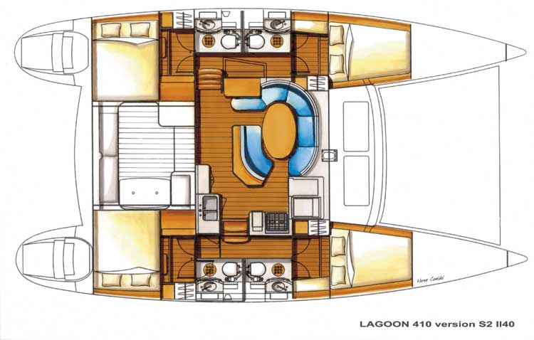Charter katamaran 4 Kabienen Lagoon 410 13