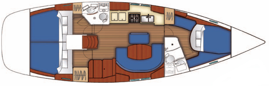 Charter segel yacht Beneteau Oceanis clipper 423 6