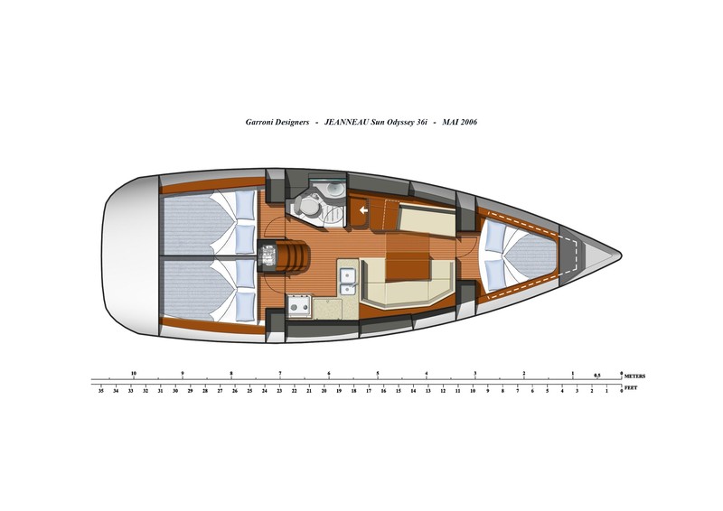 Sunja yachting Segel yacht Chartern Sun Odyssey 36i 5