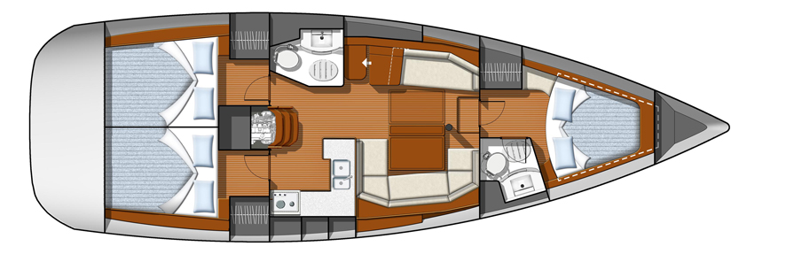 Yachtcharter Sunja Yachting Jeanneau Sun Odyssey 42 DS 8