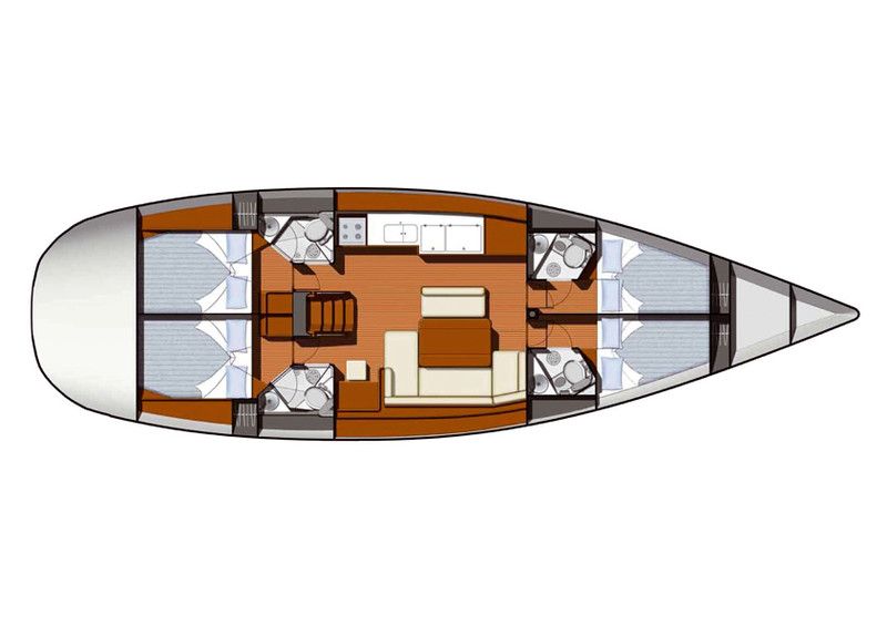 charter segel yacht Sun Odyssey 49i 54